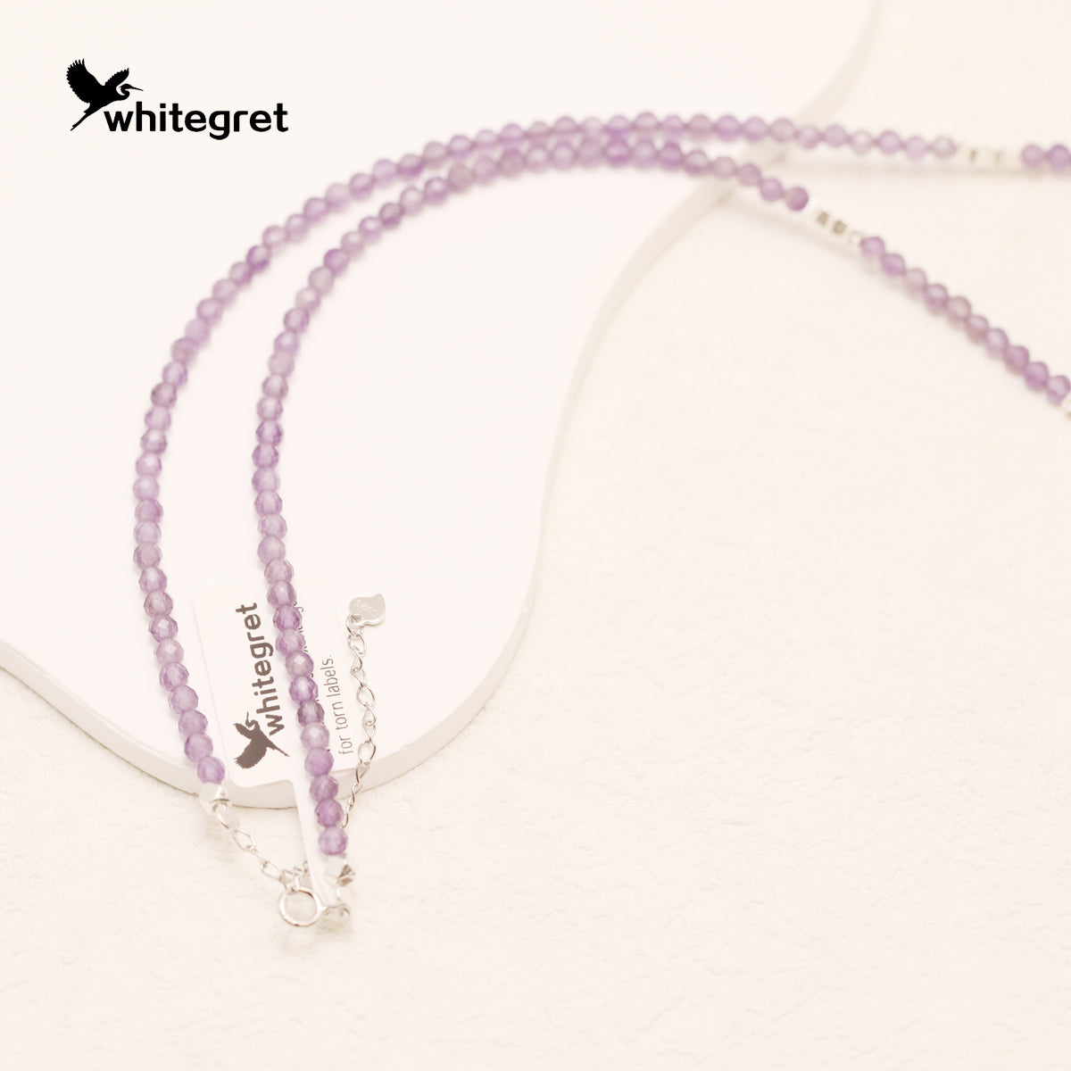 [WG0037] Natural Crystal Amethyst & Silver925 Necklace  fashion girl gifts over ＄25 free shipping