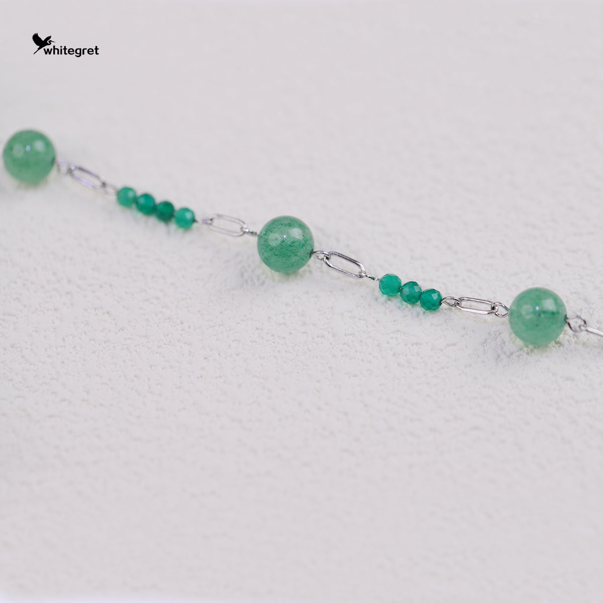 [WG0176] Handmade Green Strawberry Quartz Crystal Necklace