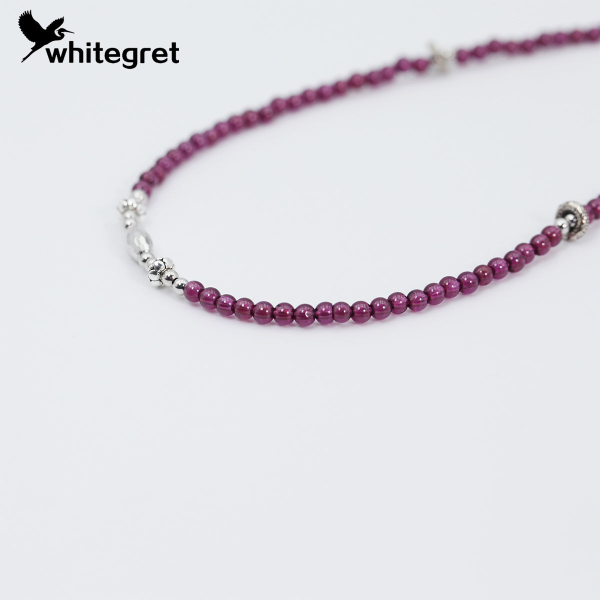 [WG0032] Purple garnet & silver925 Necklace new fashion girl necklace Birthday Daily valent gifts