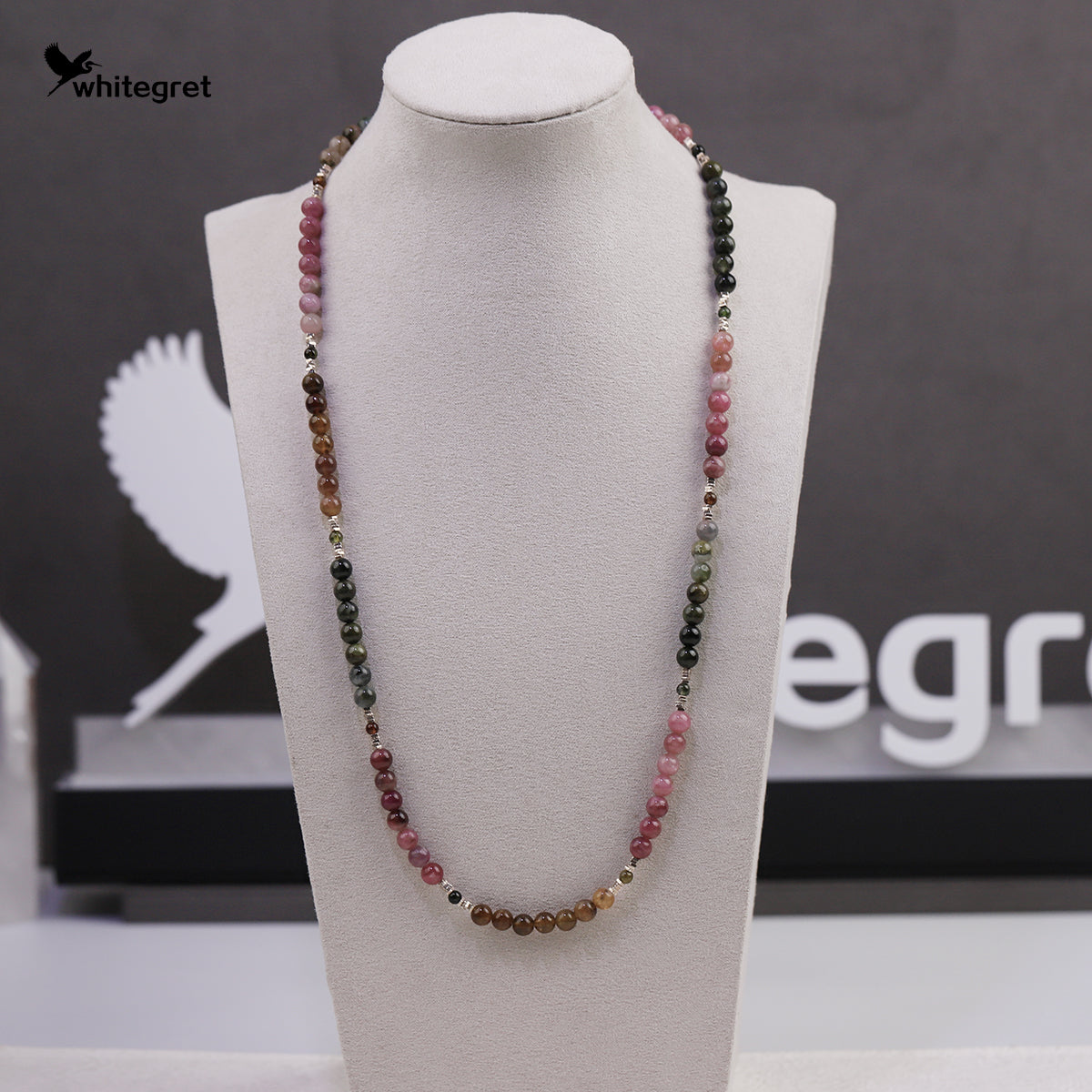 [WG0143] Natural Tourmaline & Silver925 Necklace & Bracelet and Earring combo sets