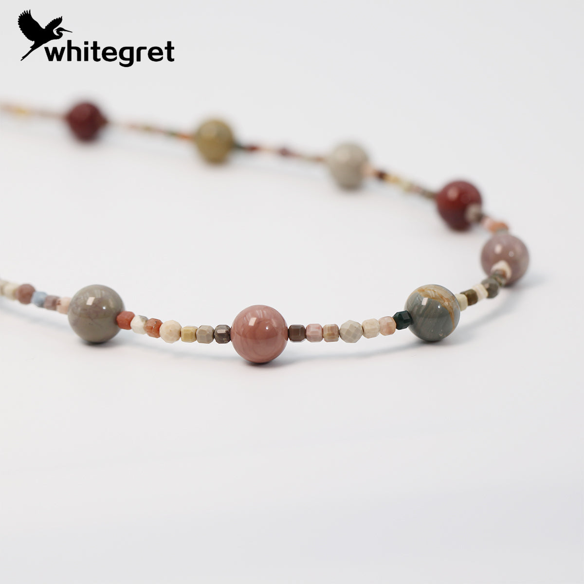 [WG0155]High Quality Handmade Natural Colorful Alashan Necklace