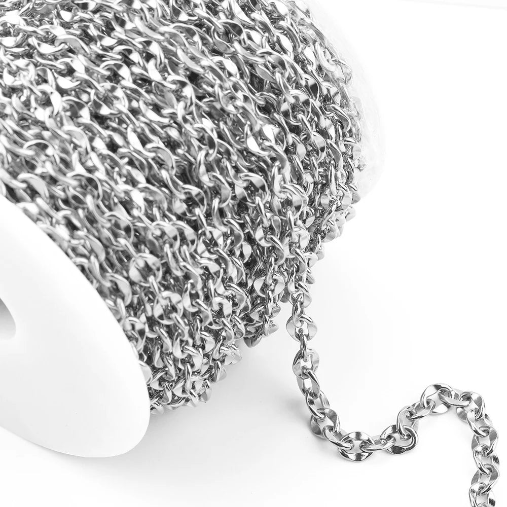 WG1039  7mm lip chain-Vacuum Plating Waterproof Stainless steel chain