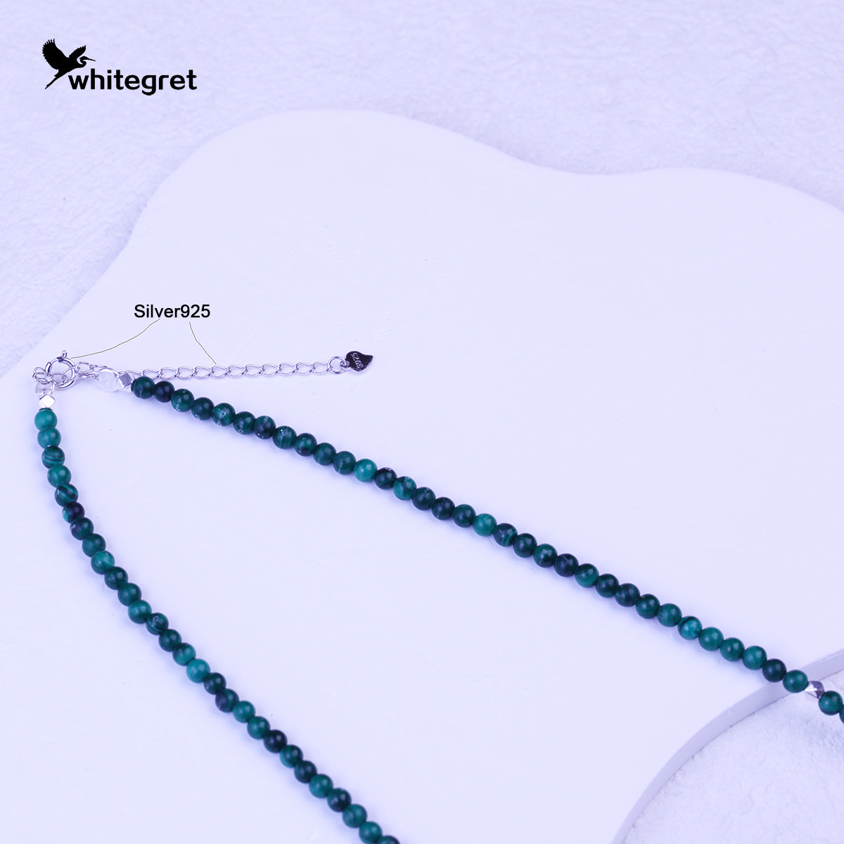 [WG0066] Natural Malachite & Silver925 Necklace new original handmade design 2024 fashion jewelry diy Daily Birthday girl gifts