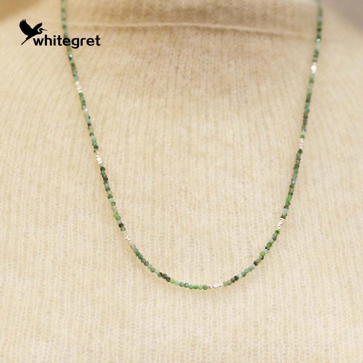 [WG0064] High Quality Emerald & Silver925 Necklace new original handmade design 2024 fashion jewelry diy girl Birthday Daily gifts