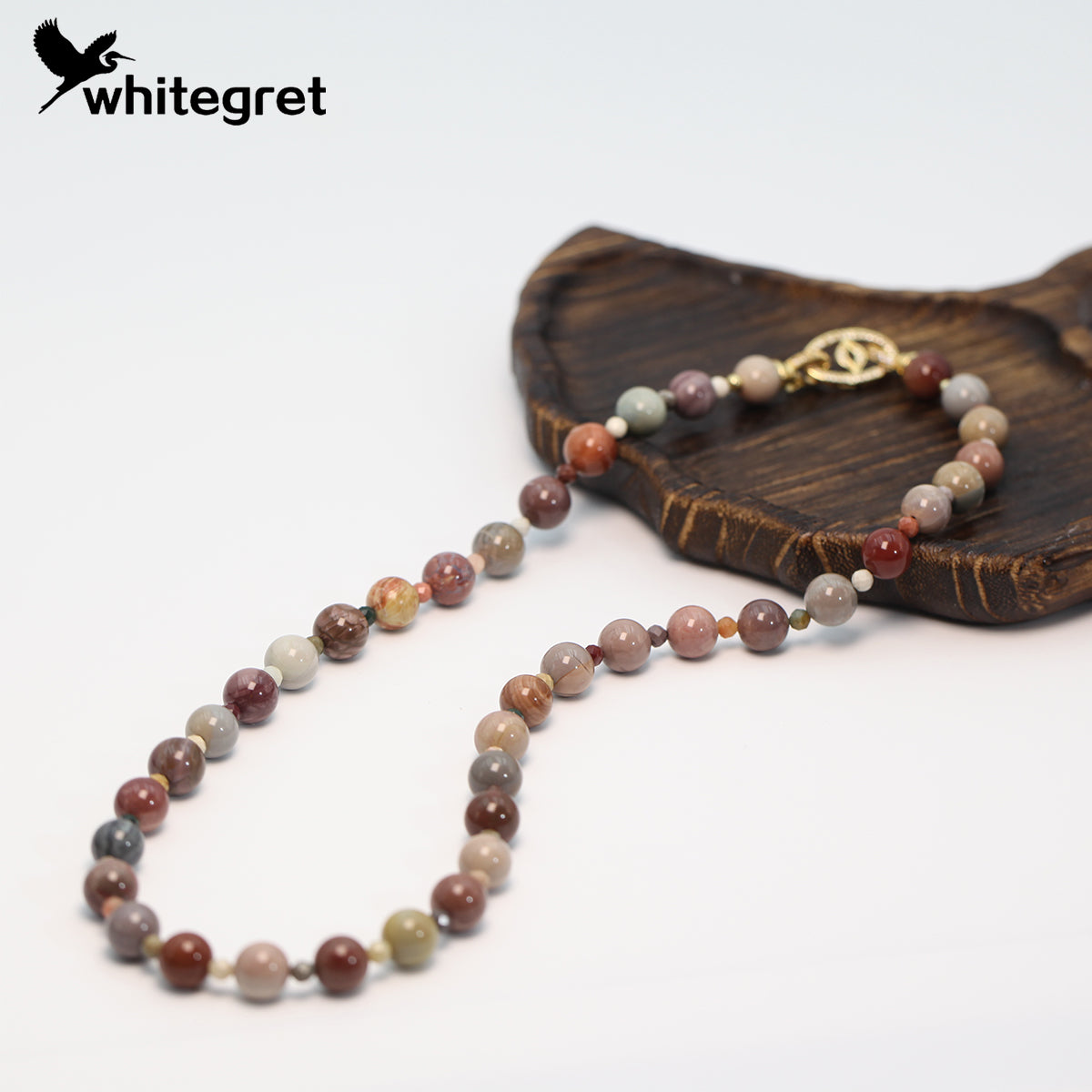 [WG0154] Handmade Natural Colorful Alashan Necklace