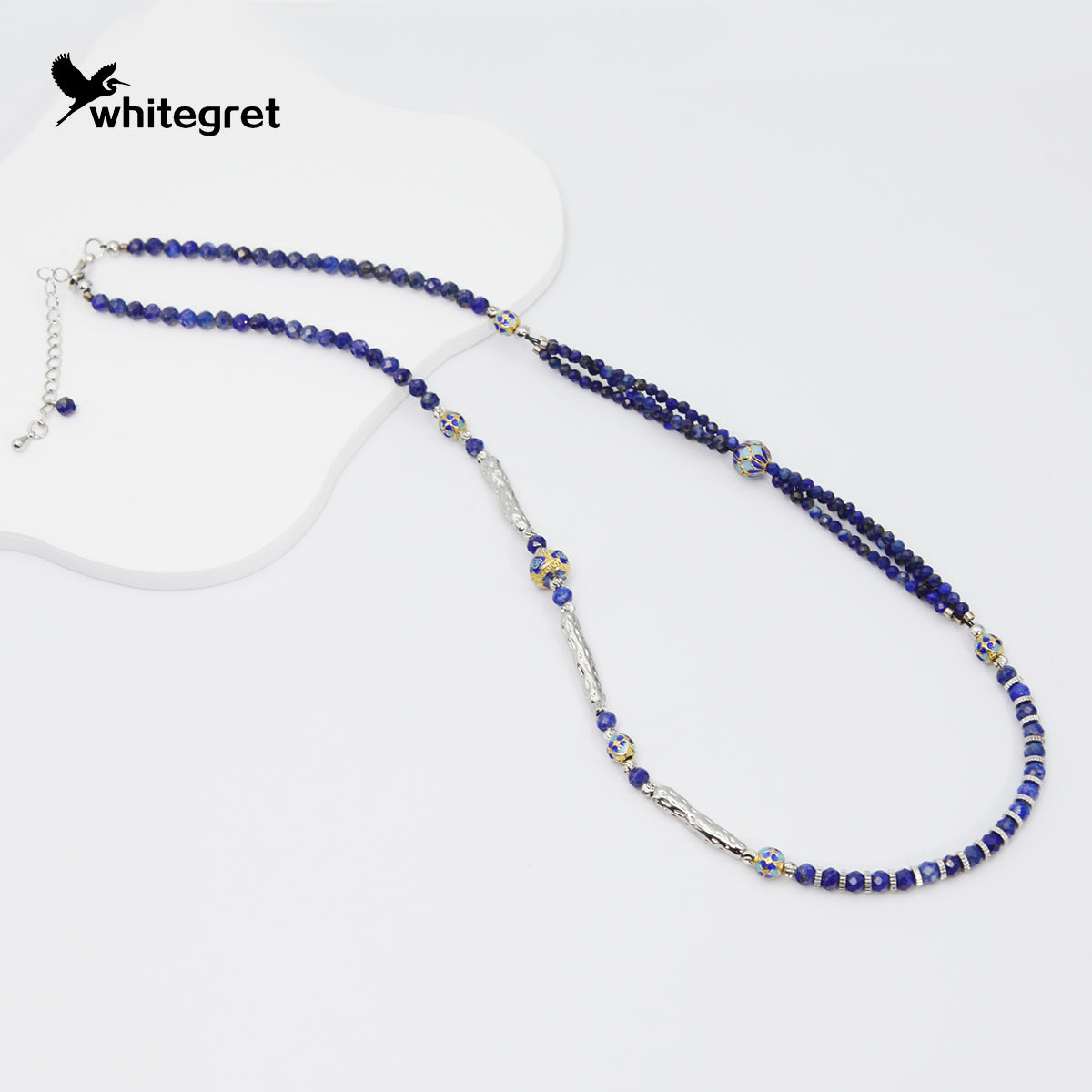 [WG0063]  Natural Crystal Lapis Lazuli Necklace