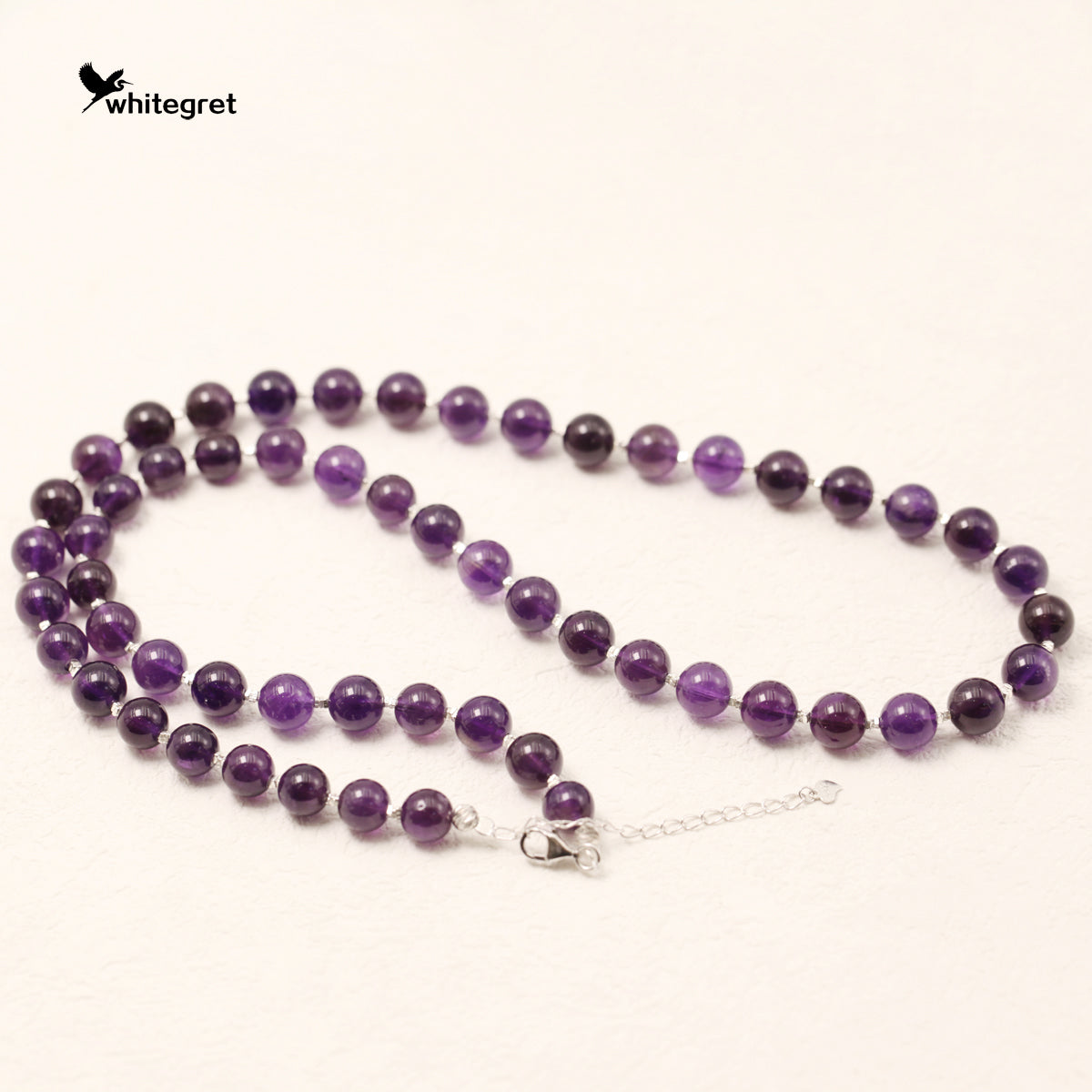 [WG0046] Natural Crystal Amethyst & Silver925 Necklace new original girl fashion gifts