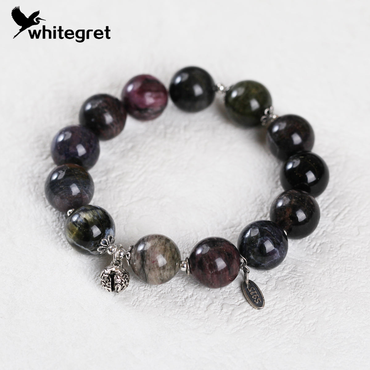 [WG0104] Natural Toumaline & Silver925 Bracelet