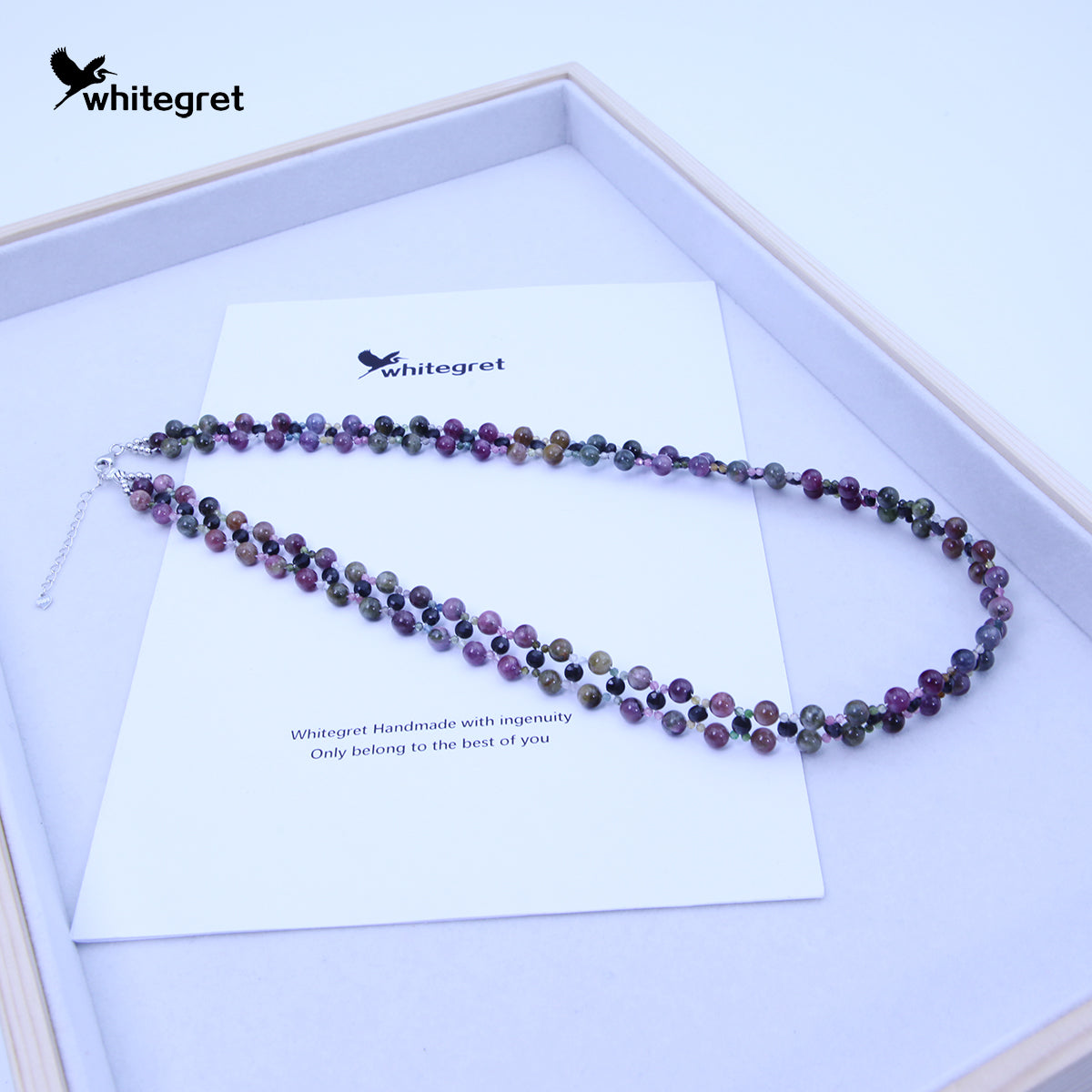 [WG0073] Tourmaline & Obsidian & Silver925 Necklace new original handmade design 2024 diy fashion girl valent Birthday Daily gifts