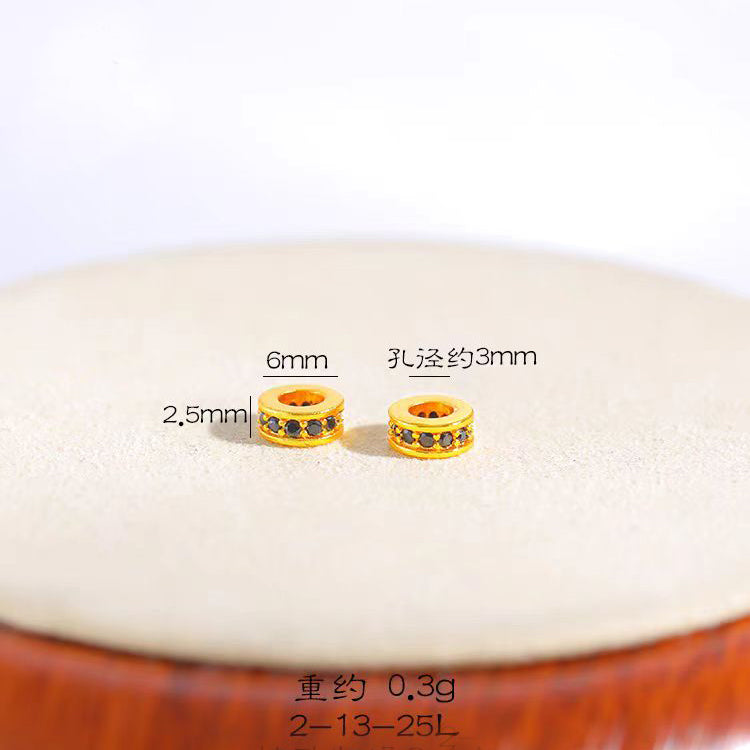 [WG1195] Zircon rainbow spacers for Jewelry diy charms