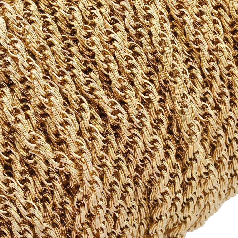 WG1069  Braided chocker-Vacuum Plating Waterproof Stainless steel chain