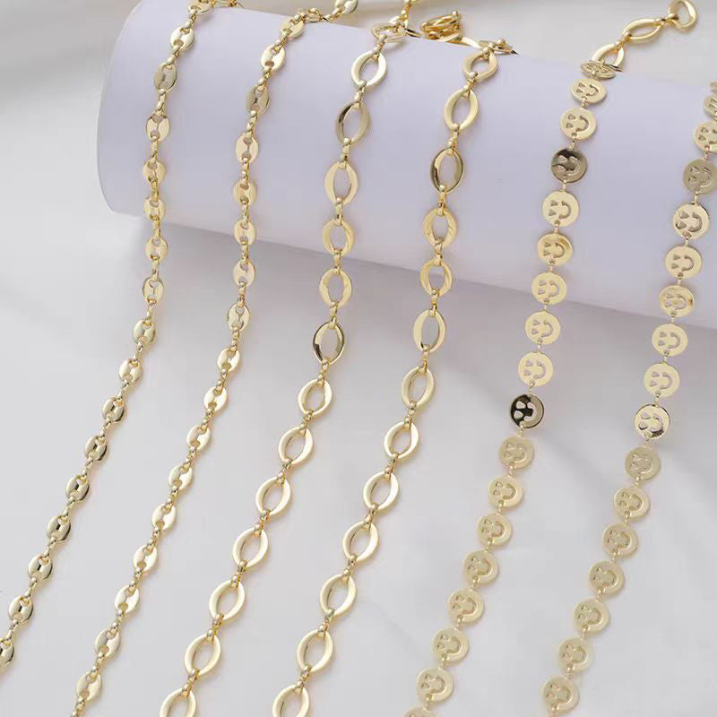 [WG1178] 1M Smile chain & O chain &  Pig snout chain for Jewelry diy
