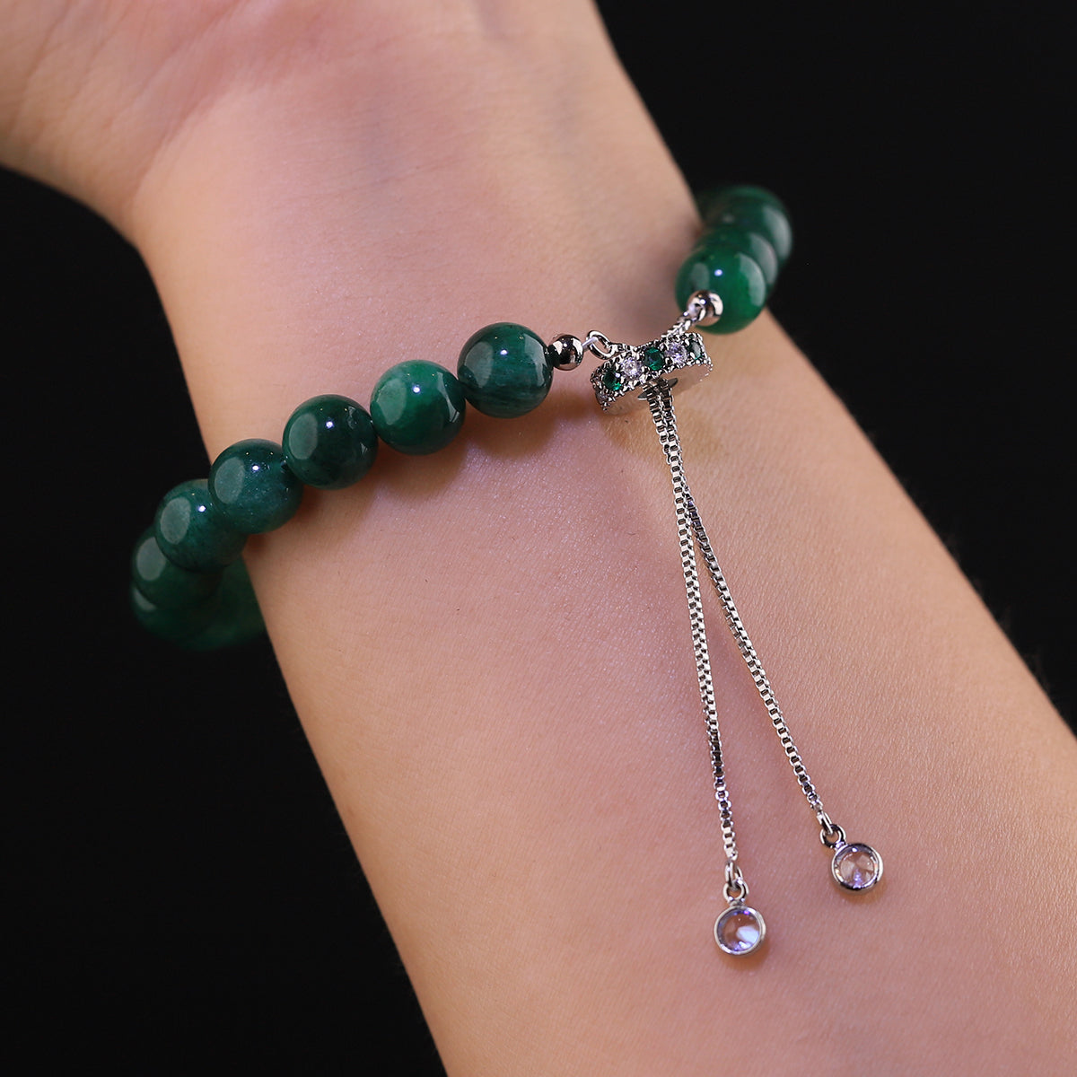 blue moonstone/white moonstone/green lepidoliet/ fire quartz bracelets with adjustable chain