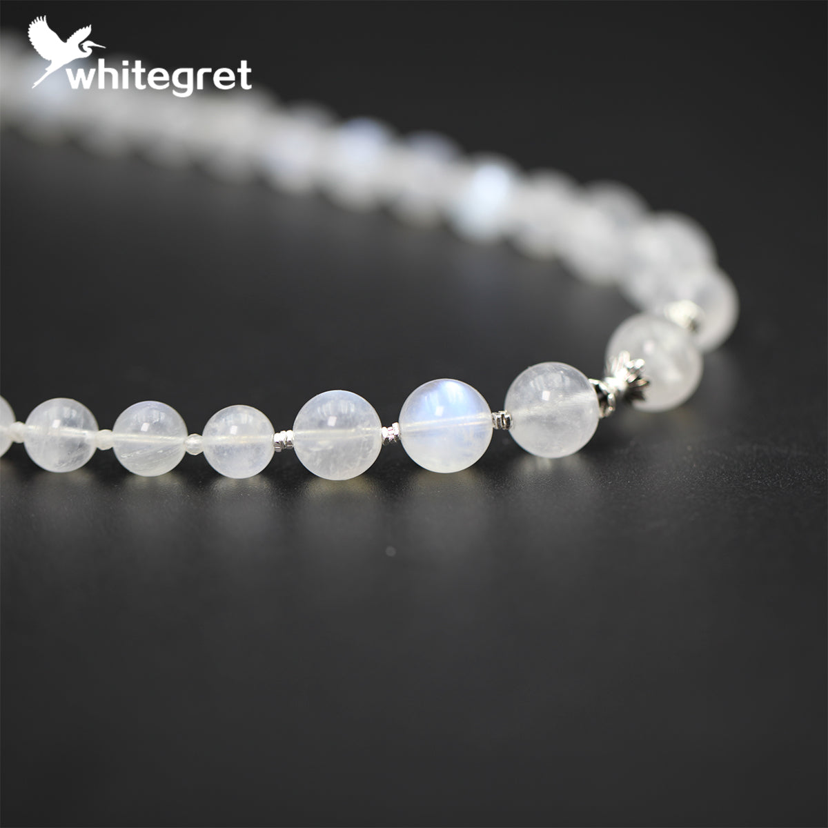 [WG0123] Blue moonstone & silver925 necklace