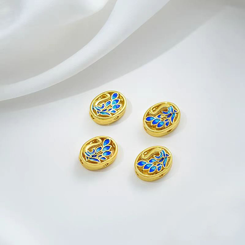 [WG1172] Cloidonne & Colour enamels spacers charms for jewelry diy