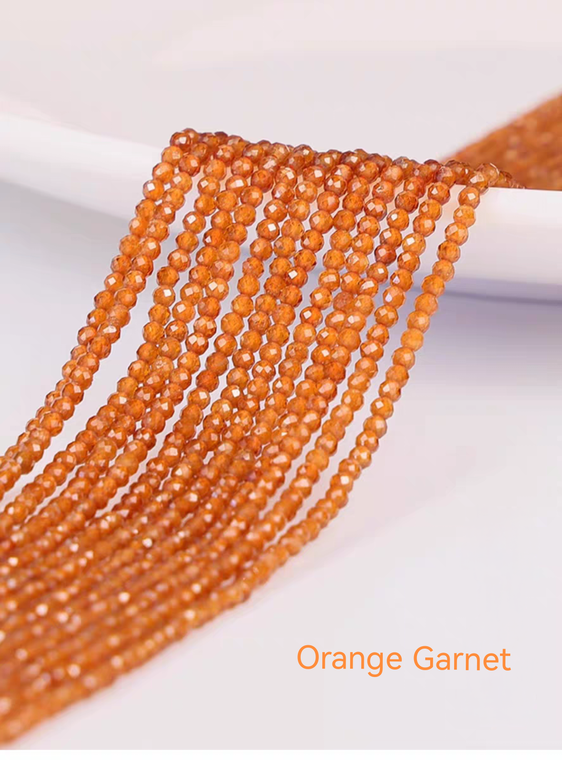 [WG1110] Multi- natural garnet facted beads 1 string for Jewelry diy
