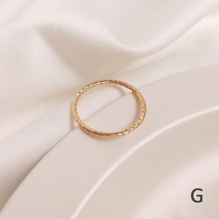 WG1083 Multi Engraved Copper Rings for Jewelry DIY