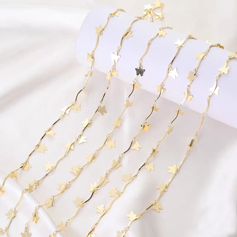 [WG1155] 1M butterfly chain-vacuum plating waterproof chain for jewelry diy