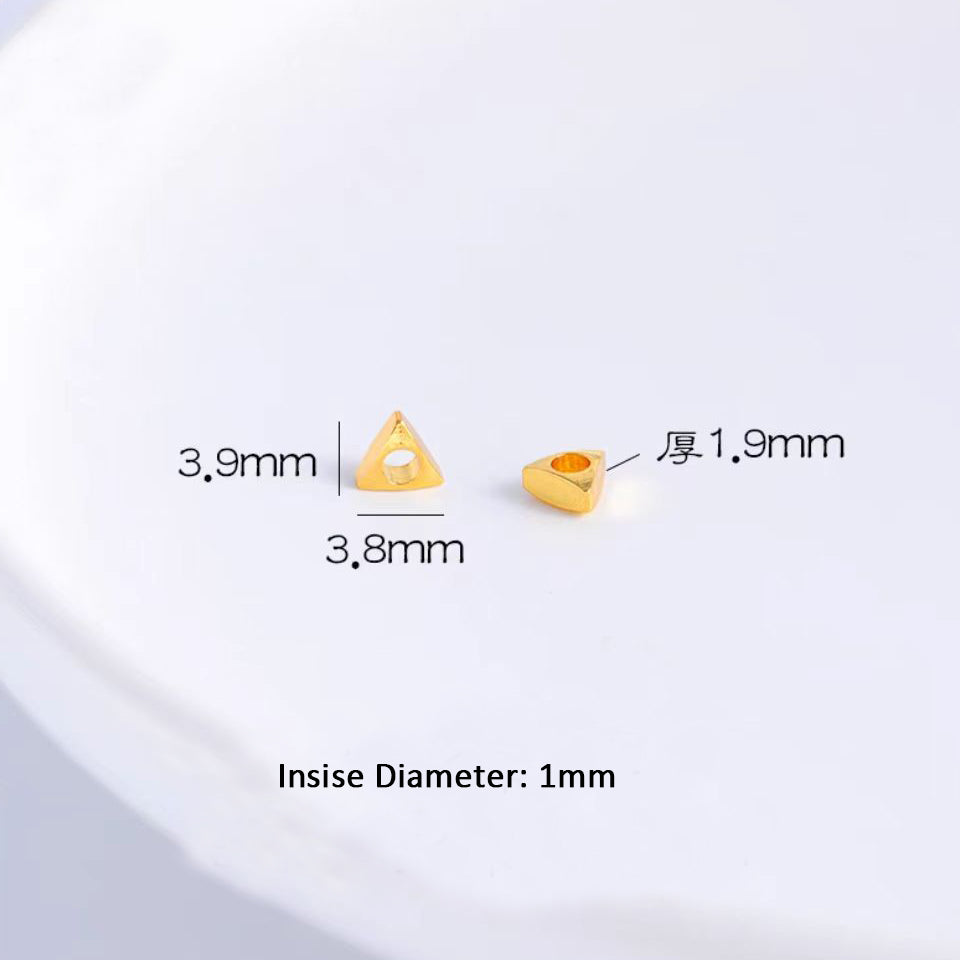 [WG1198] 100pcs gold/silver triangular spacers for Jewelry diy