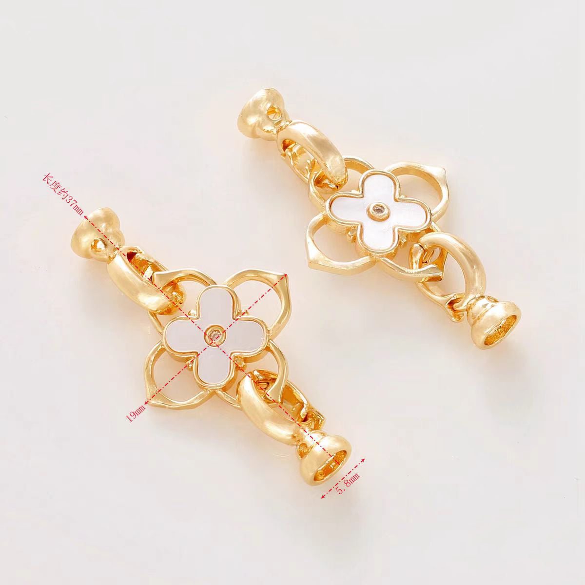 [WG1130] four leaves shell clasp for jewelry diy