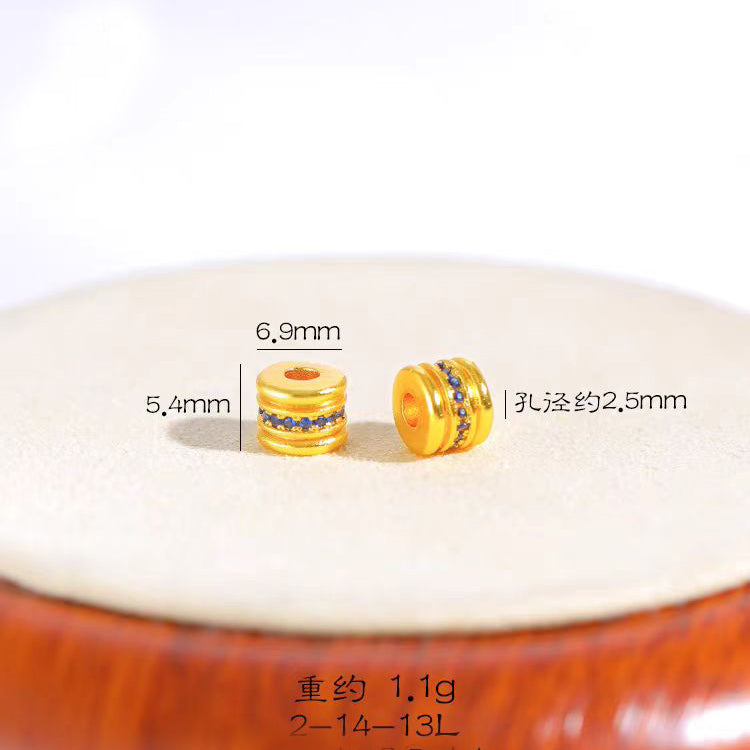 [WG1195] Zircon rainbow spacers for Jewelry diy charms