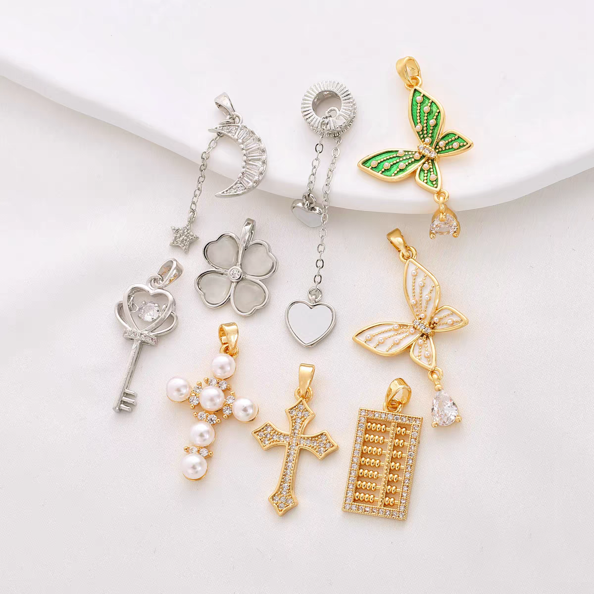 [WG1167] Charms with gold plated in different style for jewelry diy