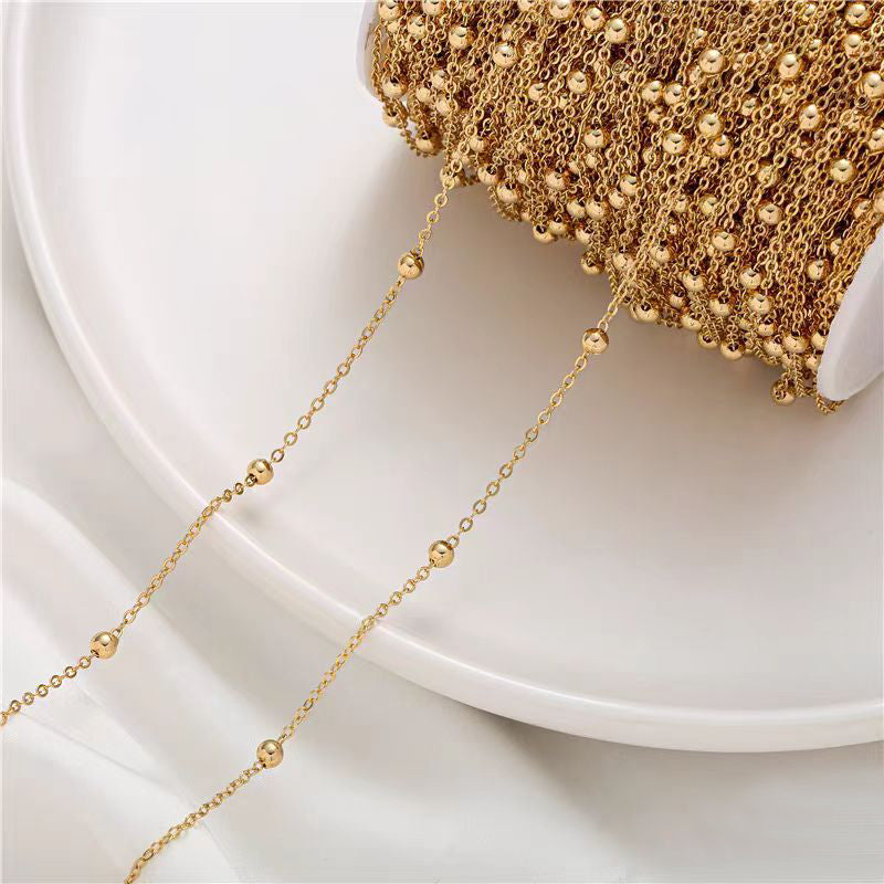 [WG1187] 1M or 90meter/roll beads & O Chain for Jewelry diy