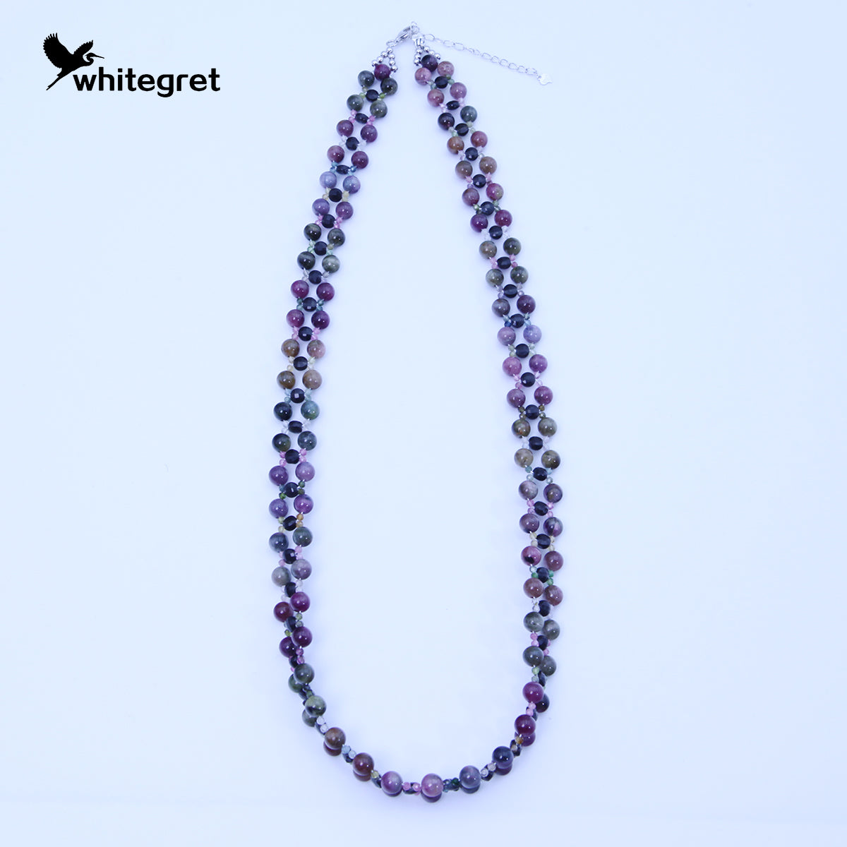 [WG0073] Tourmaline & Obsidian & Silver925 Necklace new original handmade design 2024 diy fashion girl valent Birthday Daily gifts