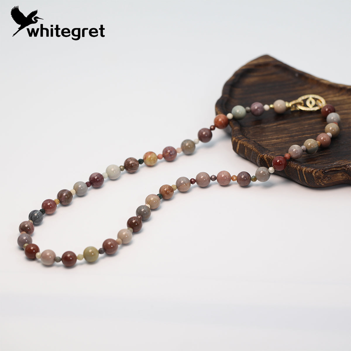 [WG0154] Handmade Natural Colorful Alashan Necklace