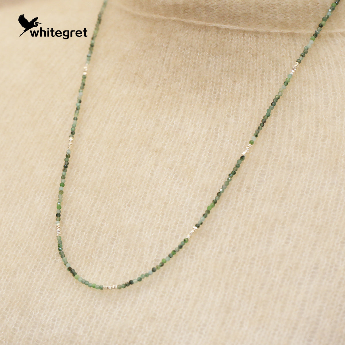 [WG0064] High Quality Emerald & Silver925 Necklace new original handmade design 2024 fashion jewelry diy girl Birthday Daily gifts