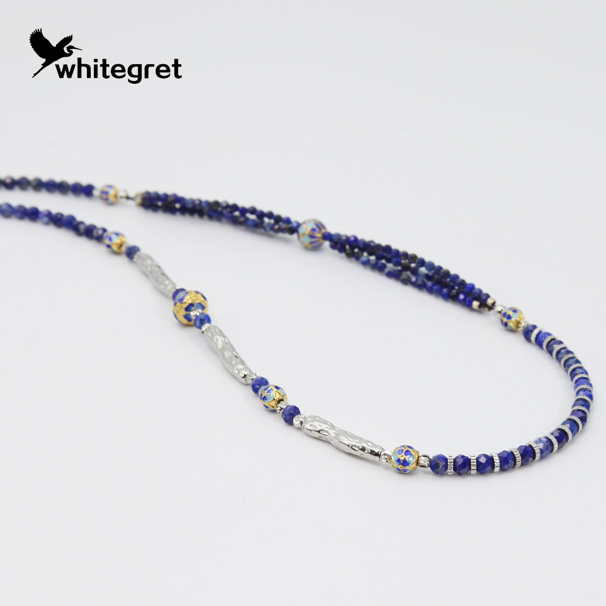 [WG0063]  Natural Crystal Lapis Lazuli Necklace