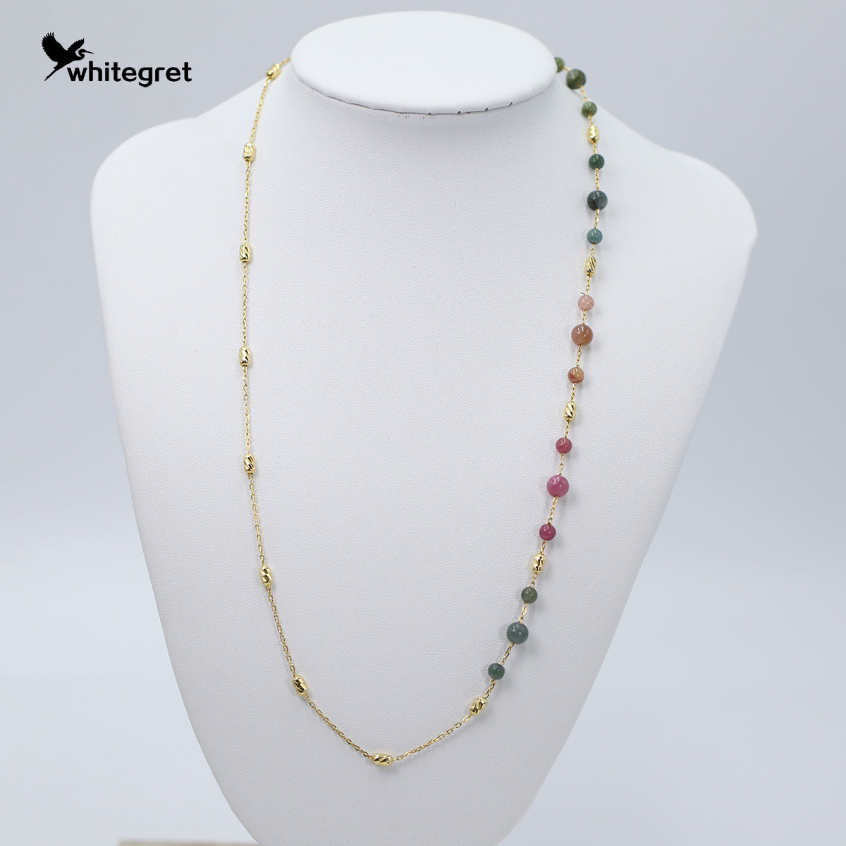 [WG0171] Handmade Tourmaline & Silver925 Necklace