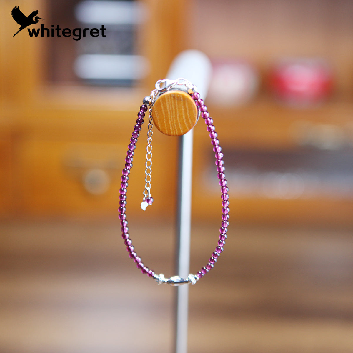 [WG0033] Purple Garnet & silver925 Bracelet new fashion girl Birthday Daily gifts over ＄25 free shipping