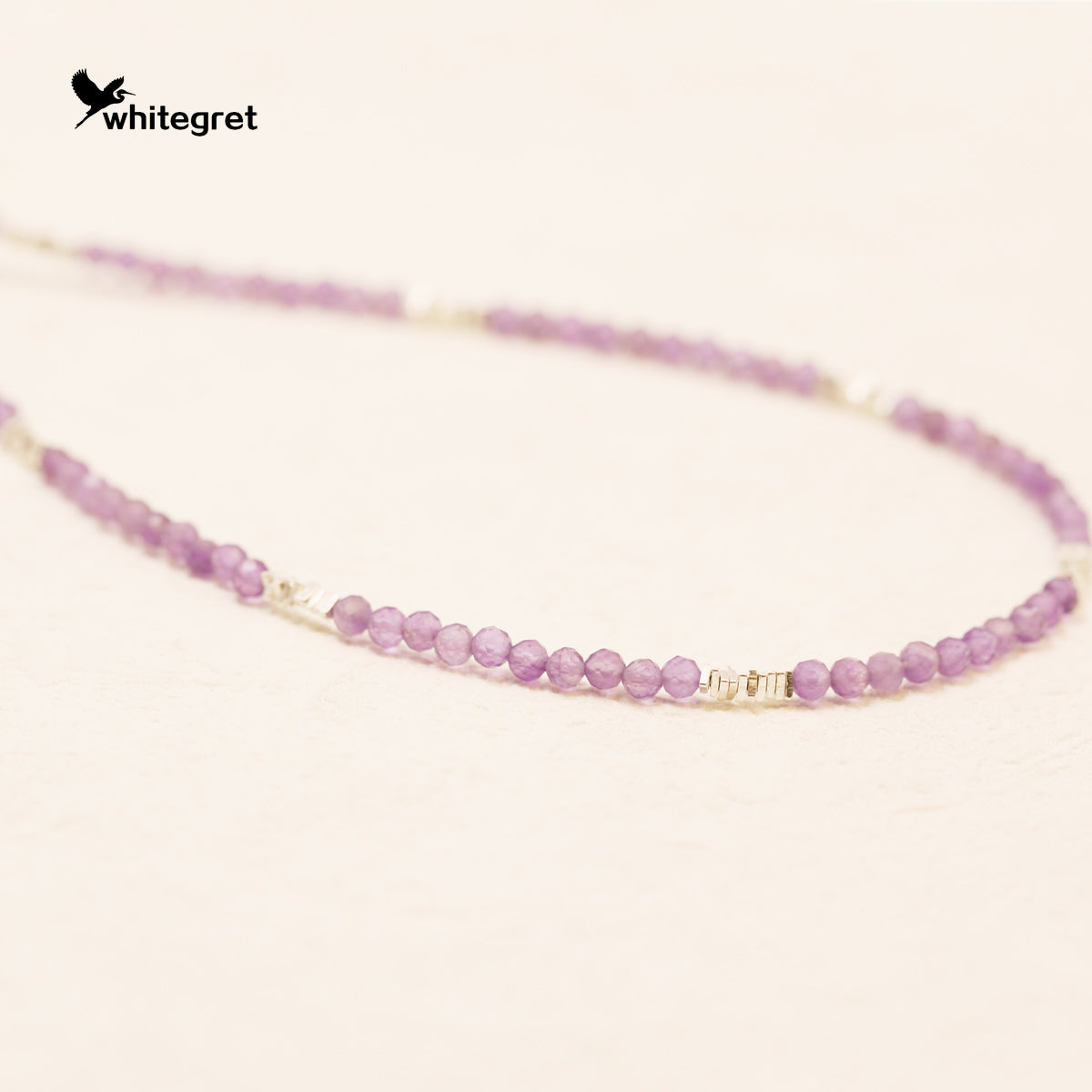 [WG0037] Natural Crystal Amethyst & Silver925 Necklace  fashion girl gifts over ＄25 free shipping