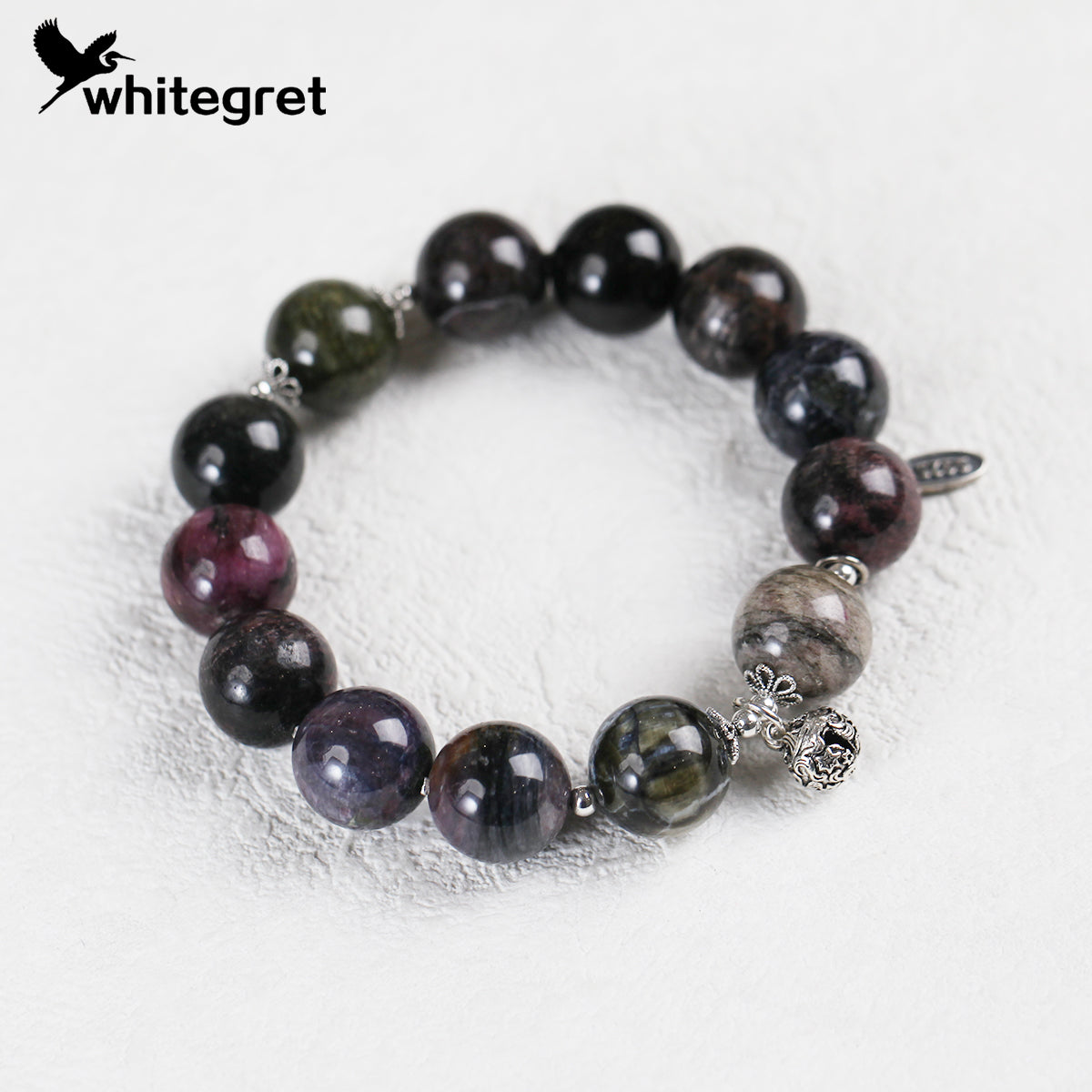 [WG0104] Natural Toumaline & Silver925 Bracelet