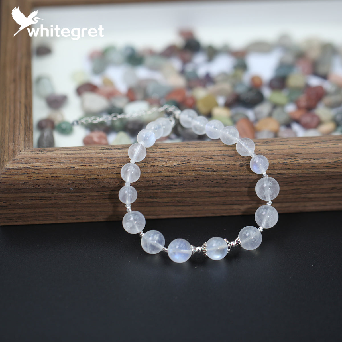 [WG0111]  Natural Blue Moonstone & Silver925 Bracelet