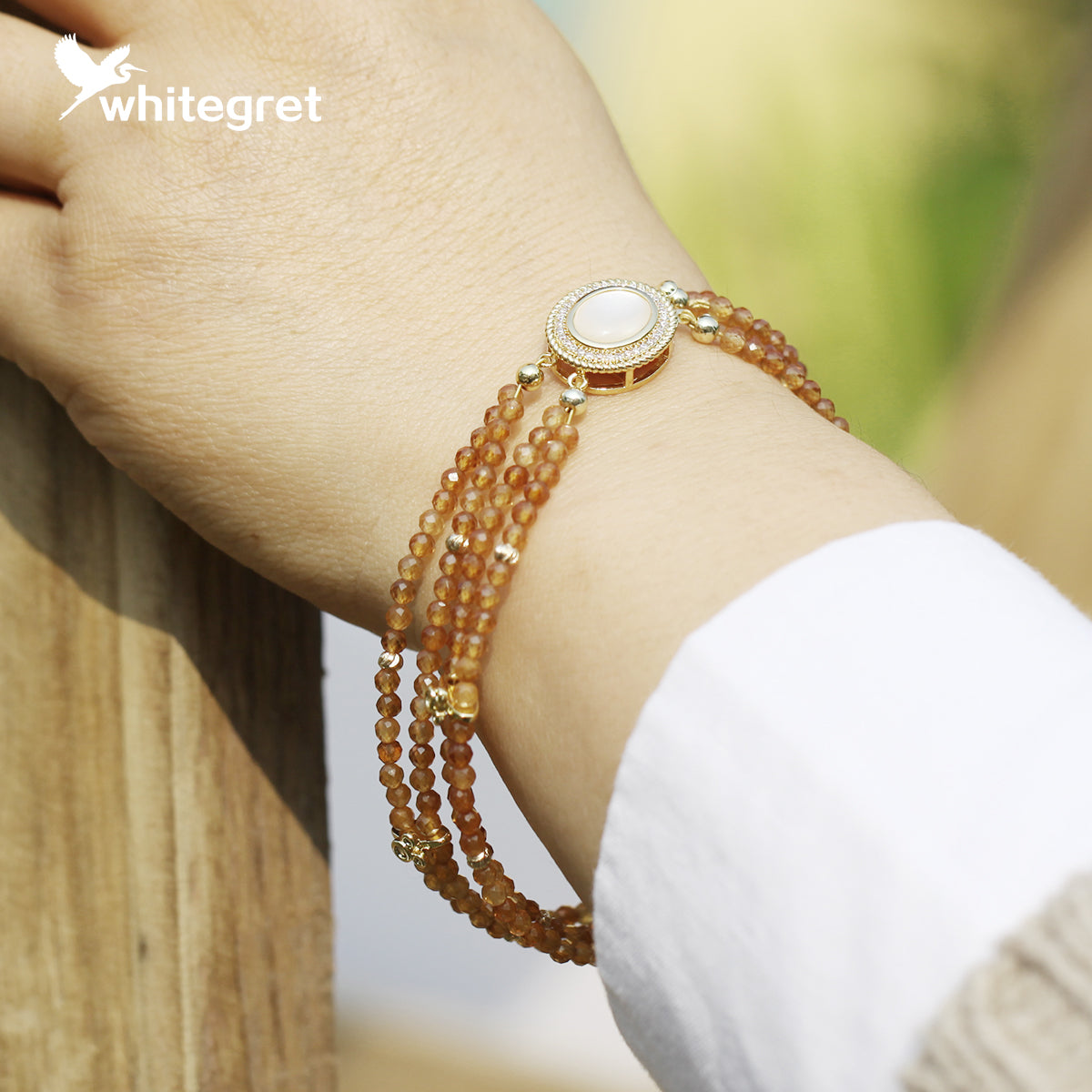 [WG0100] Natural Crystal Orange Garnet Bracelet 2024 new handmade diy jewelry design girl wowen Birthday Daily gifts