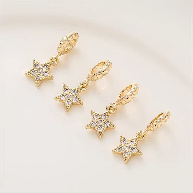 [WG1148] 5PCS/pack star spacer charm pendant for handmade jewelry diy