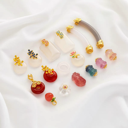 [WG1210] Natural Fluorite Agate Crytals Pendants for Jewelry diy