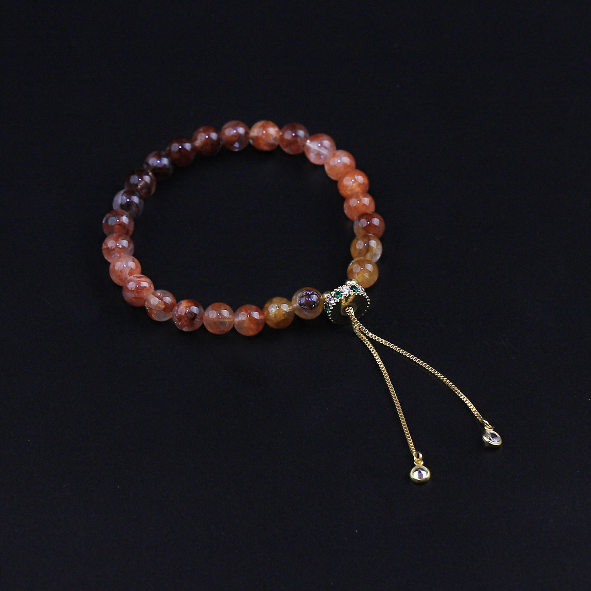 blue moonstone/white moonstone/green lepidoliet/ fire quartz bracelets with adjustable chain