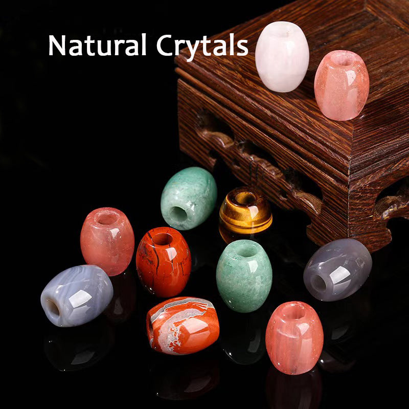 WG1073   Natural Crystal bucket bead diy Charms