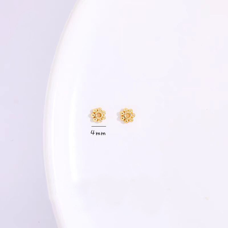 [WG1204] 10/100/500/1000pcs 18K gold snowflake spacer for Jewelry diy