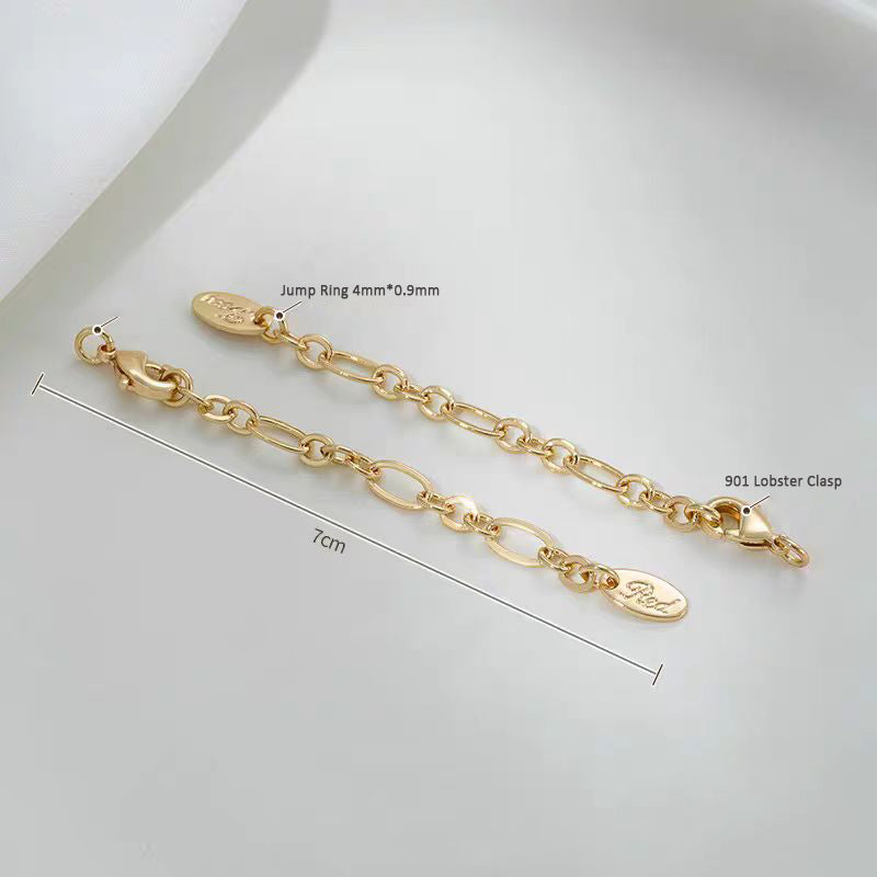 10pcs/pack Lobster Clasp and Adjust Chain Set -Vacuum Plating Waterproof Stainless steel