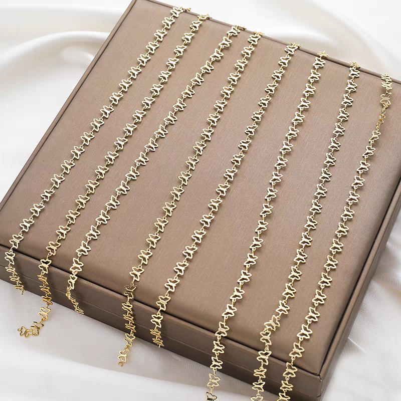 [WG1156] 1M butterfly chain-vacuum plating waterproof chain