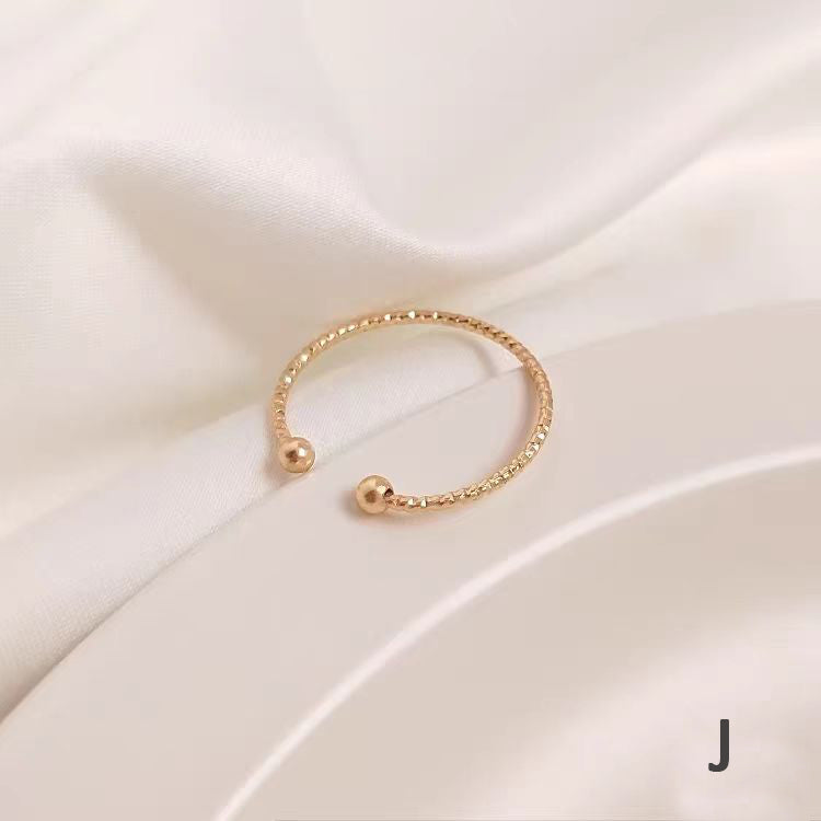 WG1083 Multi Engraved Copper Rings for Jewelry DIY