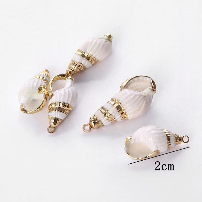 [WG1111] Natural whelks pendant for jewelry diy-10PCS