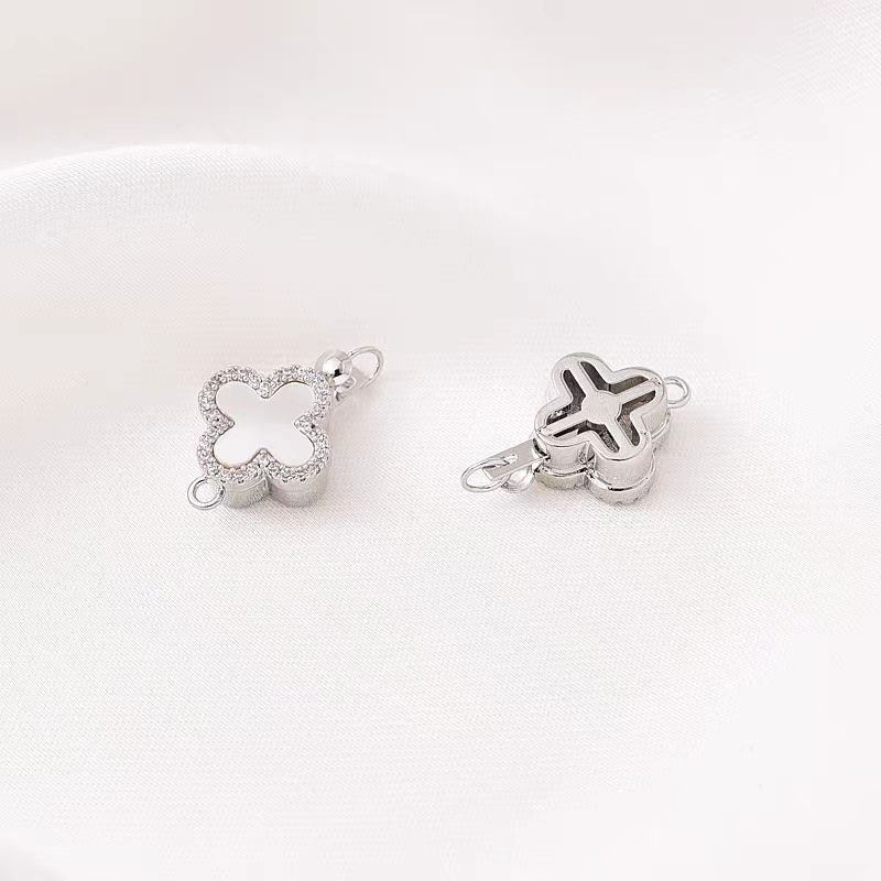 [WG1216] Four Leaf shell Clasp