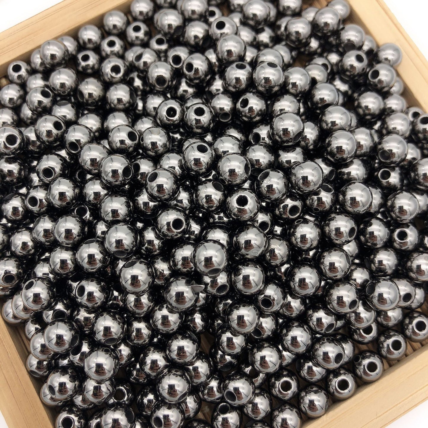[WG1137] 100pcs/pack Round Spacer Beads-Vacuum Plating Waterproof Stainless steel beads