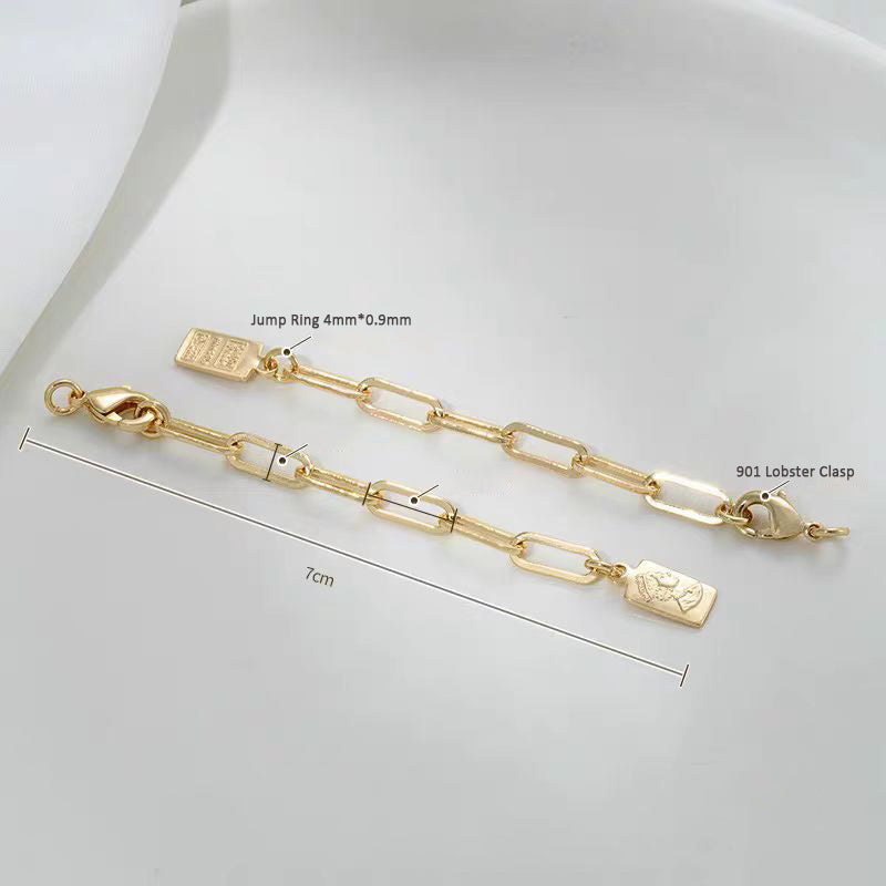 10pcs/pack Lobster Clasp and Adjust Chain Set -Vacuum Plating Waterproof Stainless steel