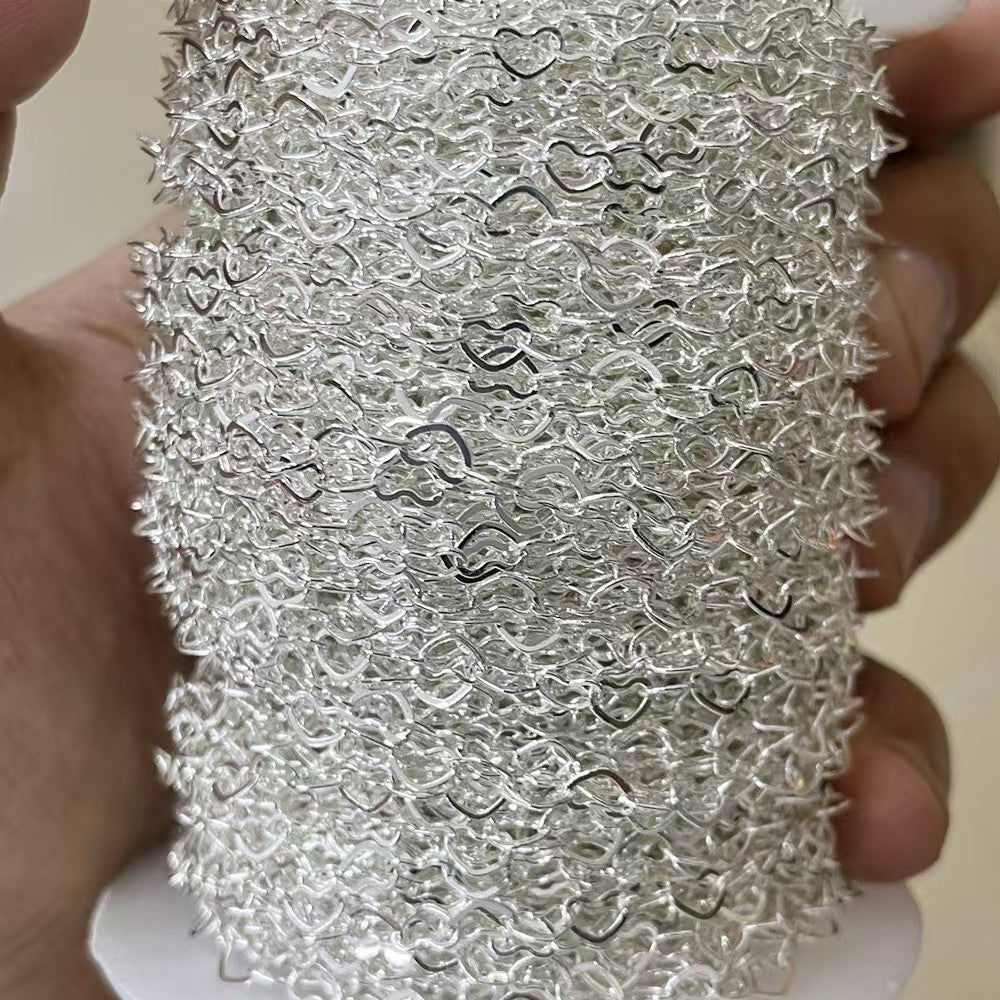 [WG1008] 1M  Heart chain-Vacuum Plating Waterproof Stainless steel DIY chain